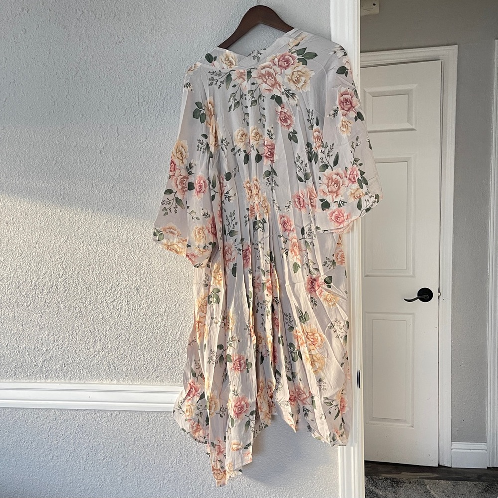Olivaceous Floral Button Down Shirt - lavender cream and Sage S/M NWT - Picture 2 of 5